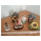 6 piece decorative figurines