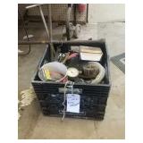 Milk crate and content