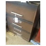 Metal cabinet with content