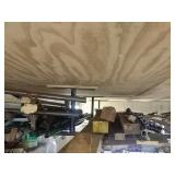 Scrap would and pipes with shutters