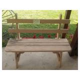 One Wooden bench. Has a match but not included