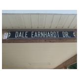 Dale Earnhardt drive street signed. Screwed into