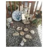 Plastic yard Arts with decorative thermometer