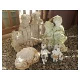 Plastic yard art with cows