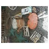 Metal stars with metal sign and wooden decor