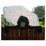 3 "over the fence" silhouette people