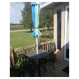 Small Bistro style table with two chairs and