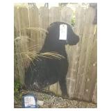 Dog silhouette. Screwed into wood bring your own