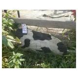 Laying cow. Screwed into wood. bring your own