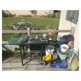 Miscellaneous lot containing rolling stand with