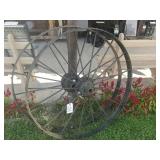 Two metal steel wheels