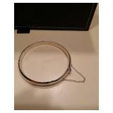 Bangle bracelet, marked .925 sterling; fits 7"