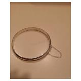 Bangle bracelet,  marked 925  fits small wrist