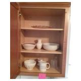 Pink Depression plate and dishes  14 pieces