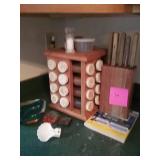 Spice rack and knife set