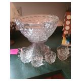 Punch bowl and 10 cupsX