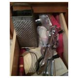 Two hand beaters, place most and kitchen towels,