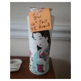 Vase   12 " tall 4 1/2 " round d