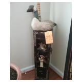 Stand   27  " tall x 8 " wide ,  goose and