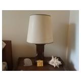 Lamp w/ conch Shell and stone