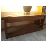 Solid wood table. 41x21x18