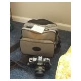Minolta camera. Camera bag and accessories