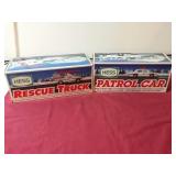 1993 Hess Patrol car and 1994 Hess rescue truck