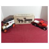 Horse and delivery wagon bank,  pet truck bank