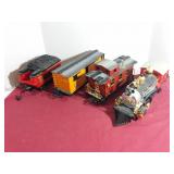 Train engine with three cars