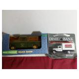 1955 pick up truck bank.  And Ag way  1939 Chevy