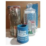 Motorized Coin Mill, Dunkin Donuts Cookie Jar &