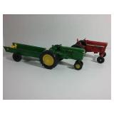 John Deere tractor  and spreader and