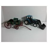 John Deere horse drawn wagon and Ford tractor