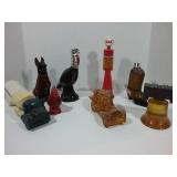 Avon containers Truck, birds, dog, bell boot,