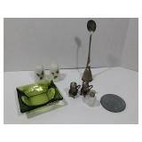 Ash tray, salt and pepper, coin