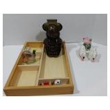Tooth pick holder, salt and pepper, bear bank