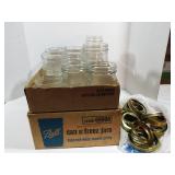 Canning jars. Misc and some round lids