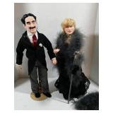 Man and Lady doll with stands