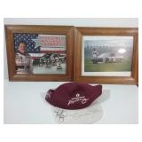 Framed picture of Dale Earnhardt  and racing hat