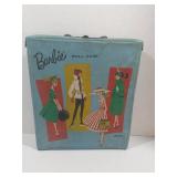 Antique barbie doll case with clothes