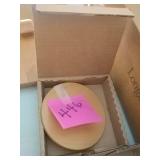 Longaberger basket round lid w/ box