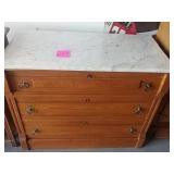 Marble top 3 dresser drawer