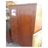 Wardrobe with 5 drawers. Locks with skeleton keys