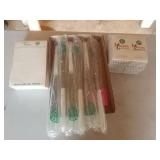 Milford fertilizer- 11 note pads, 6 rain gauges,