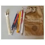 Advertisement pins ruler and the peoples Bank of