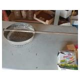 Deep fryer basket 13 1/2" circumference. 14" long