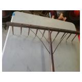 Wood rake 73" long x 27" long