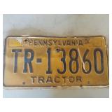 Pennsylvania tractor license plate