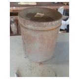 Del-mar ice cream Metal bucket with metal lid