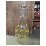 Locust Grove Farm one quart milk bottle